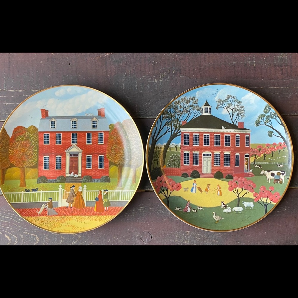 Colonial Heritage Series Collector’s Plates (Derby Mansion) & (Trent House)
